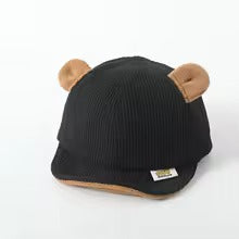 Corduroy Baby Baseball Cap – Bear Ear Hat Toddler Sun Hat Newborn Gift
