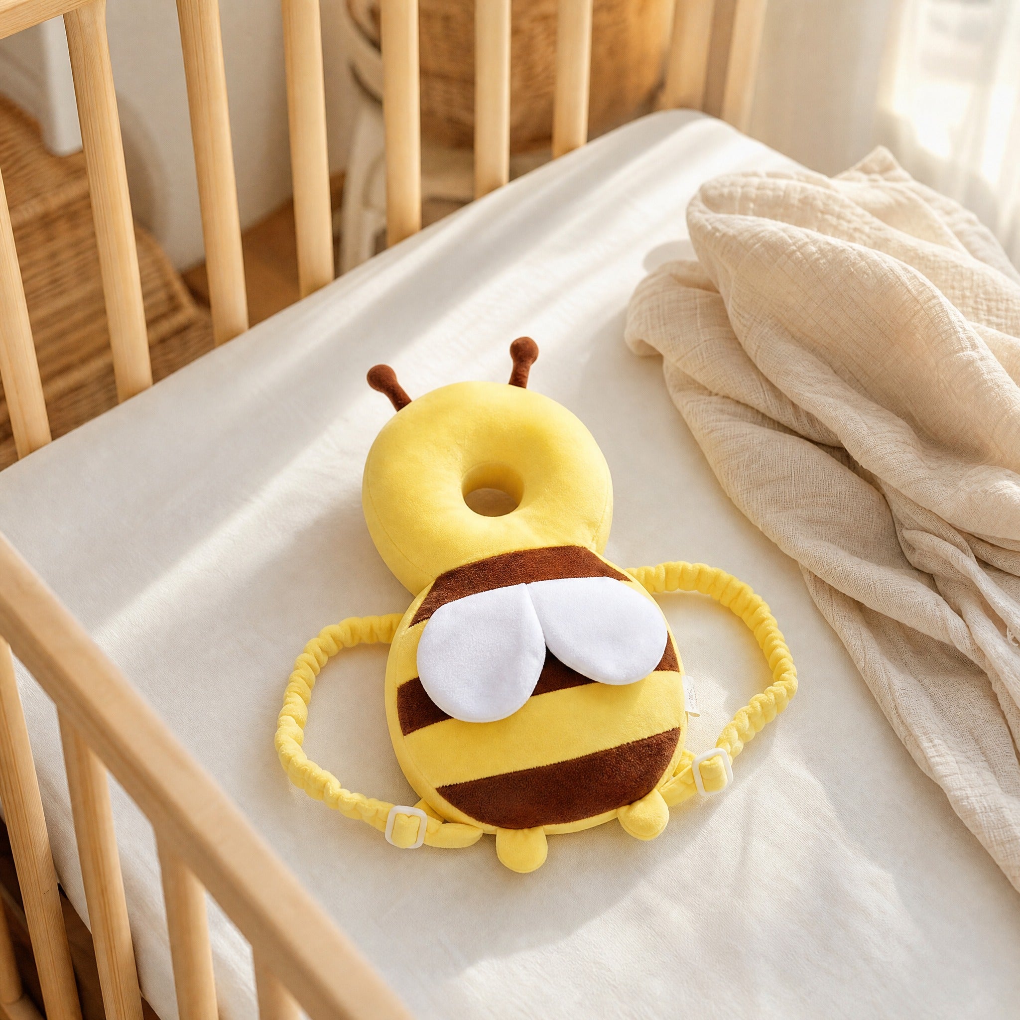 Baby Head Protection Pillow – Bee Backpack Cushion for Crawling and Walking