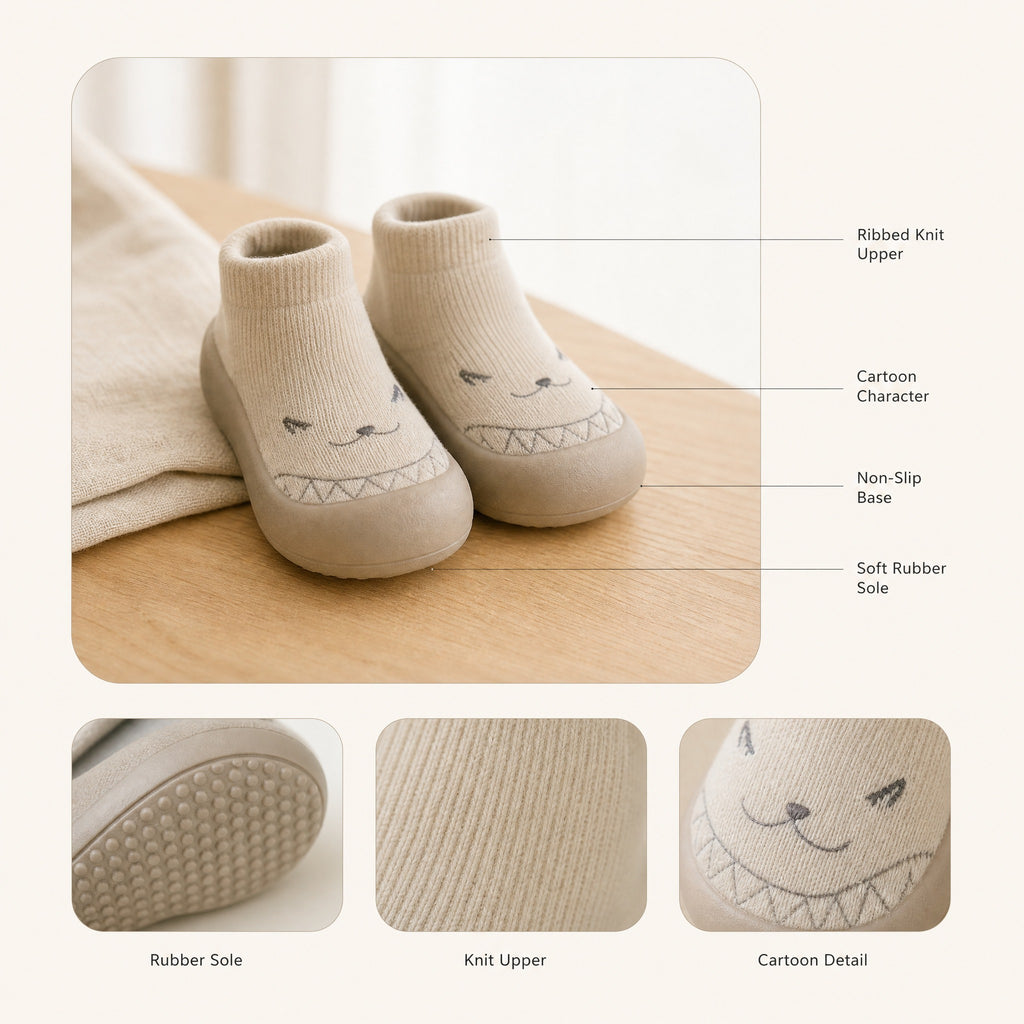 Baby Sock Shoes – Soft Sole Toddler Floor Shoes Infant First Walker Booties