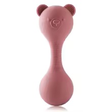 Silicone Bear Rattle – Baby Teether Toy for Newborns, Sensory Gift 0–12 Months