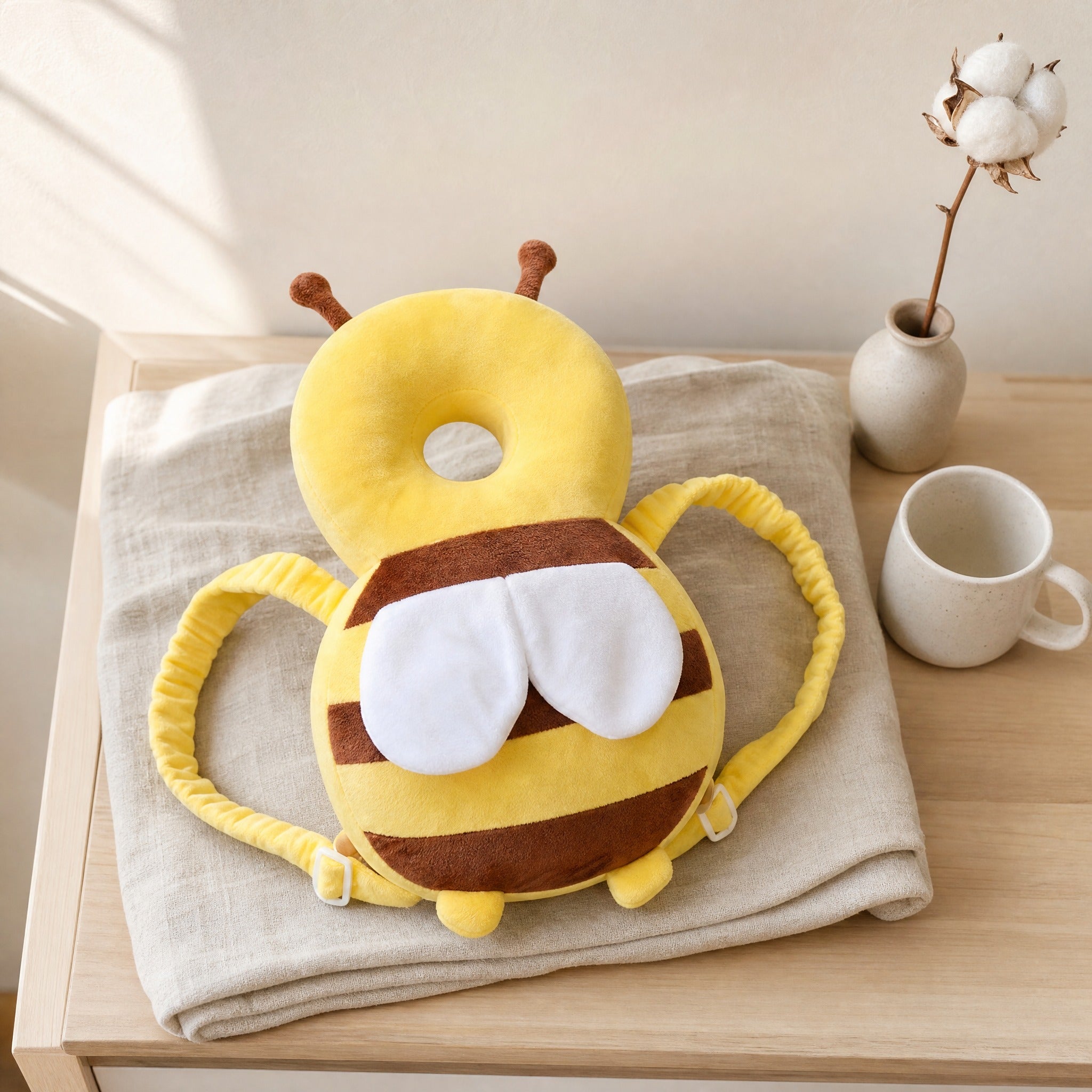 Baby Head Protection Pillow – Bee Backpack Cushion for Crawling and Walking