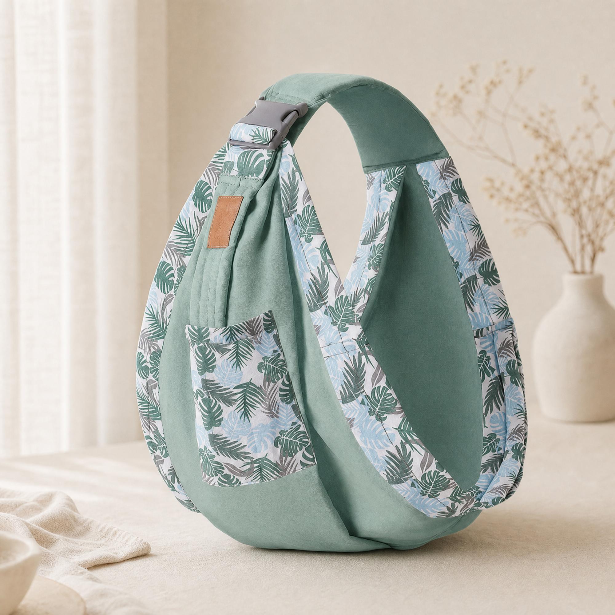 Baby Wrap Sling – Cotton Newborn Carrier, Nursing Cover, Breathable Mesh, 0–36 Months