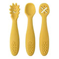 Baby Weaning Spoon Set – Soft Silicone Toddler Cutlery for Self-Feeding, 3-Piece