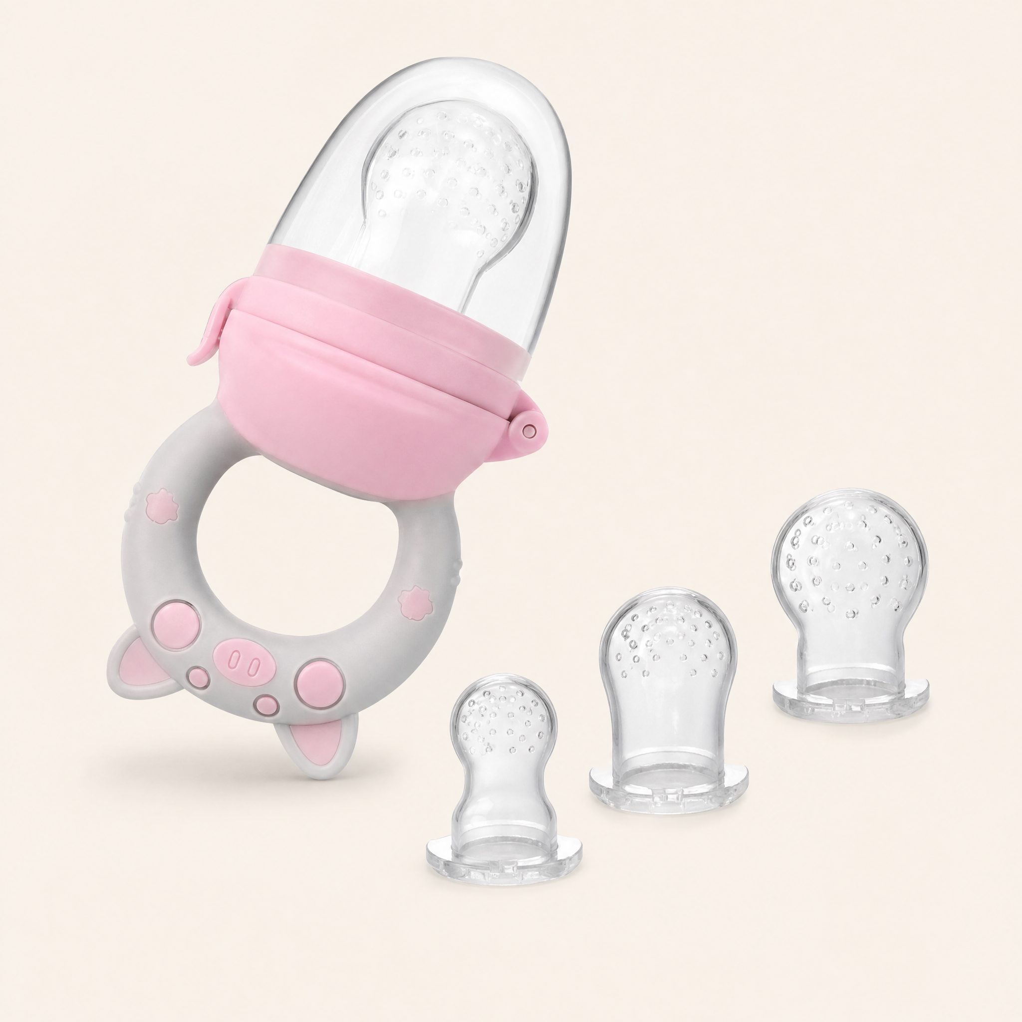 Silicone Baby Fruit Feeder Pacifier – Teething Toy Set for Infants 6–36 Months