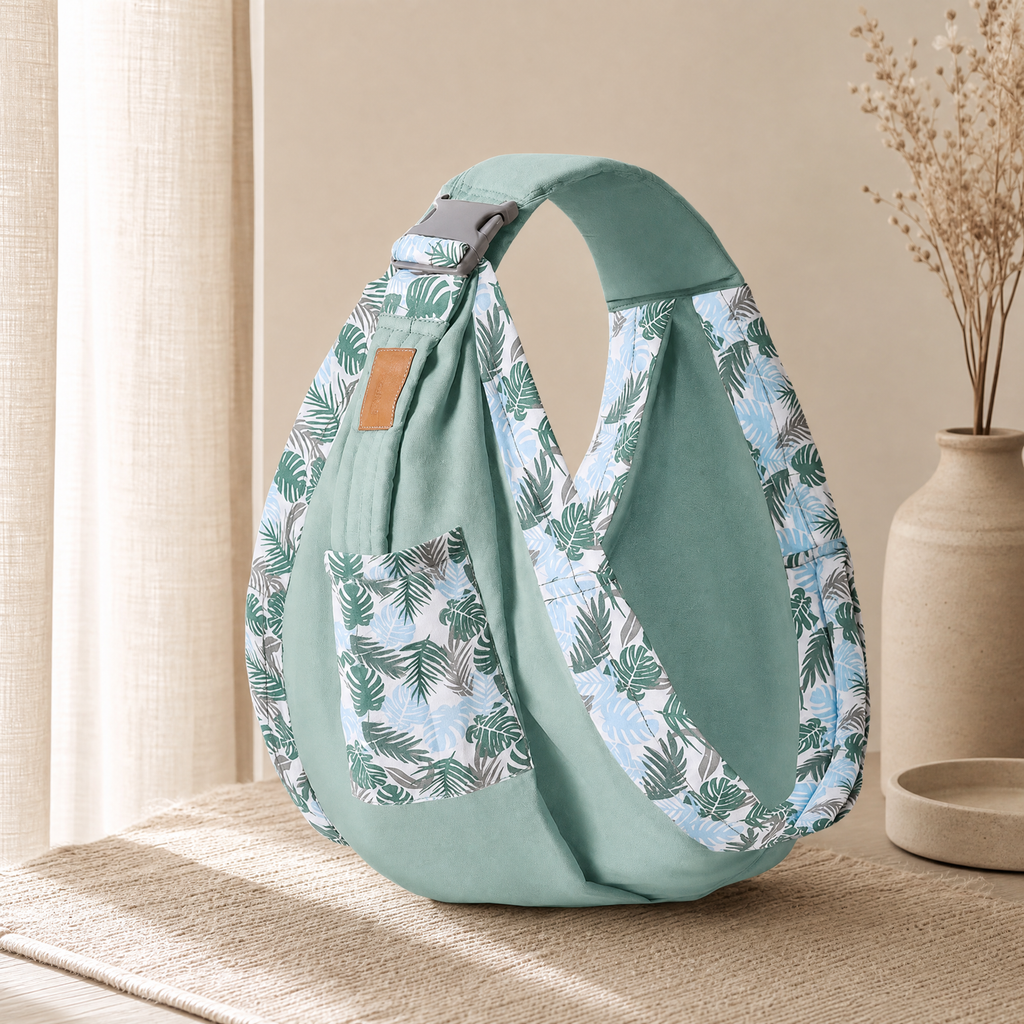 Baby Wrap Sling – Cotton Newborn Carrier, Nursing Cover, Breathable Mesh, 0–36 Months