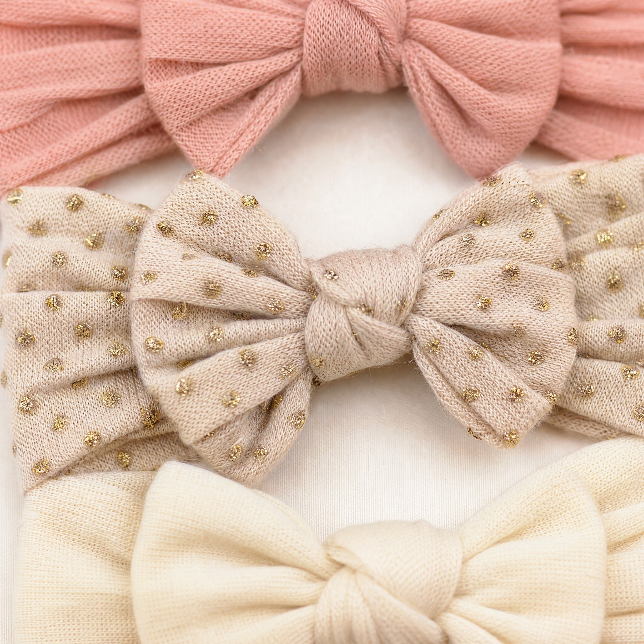 Baby Girl Bow Headbands Set of 3 – Newborn Hair Accessories Infant Gift