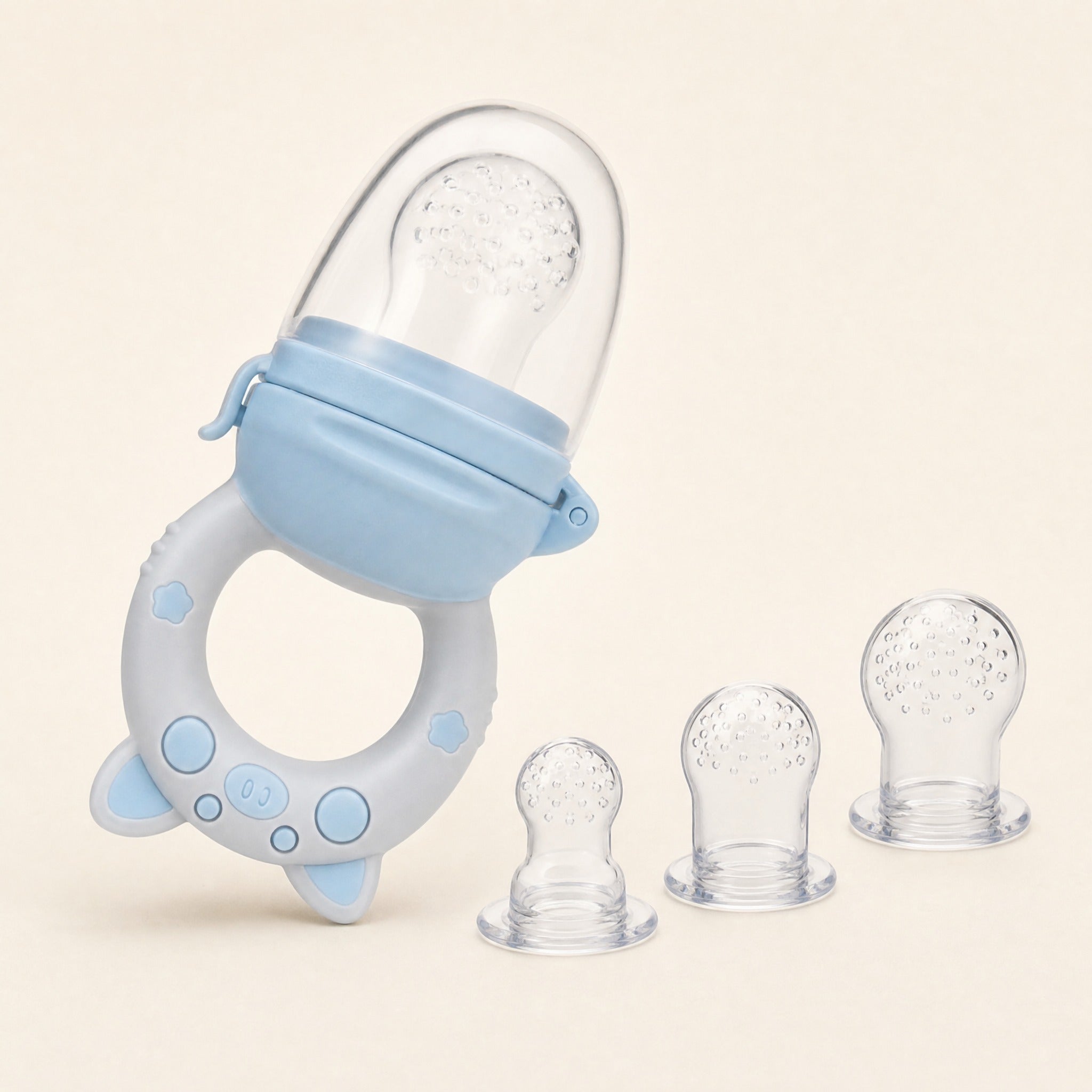 Silicone Baby Fruit Feeder Pacifier – Teething Toy Set for Infants 6–36 Months
