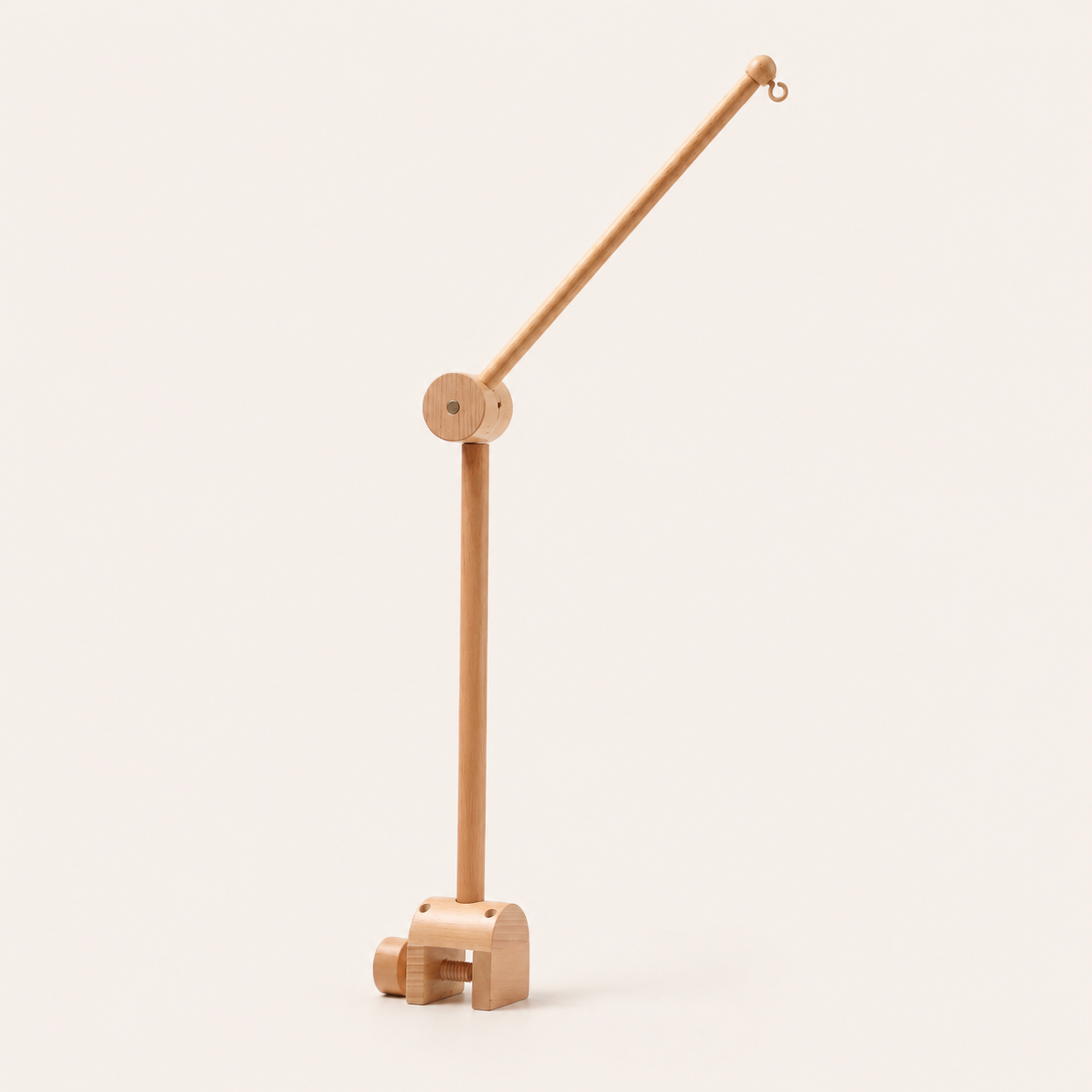 Elephant Crib Mobile – Rotating Musical Bed Bell with Wooden Ring, Stars & Clouds for Newborn Nursery