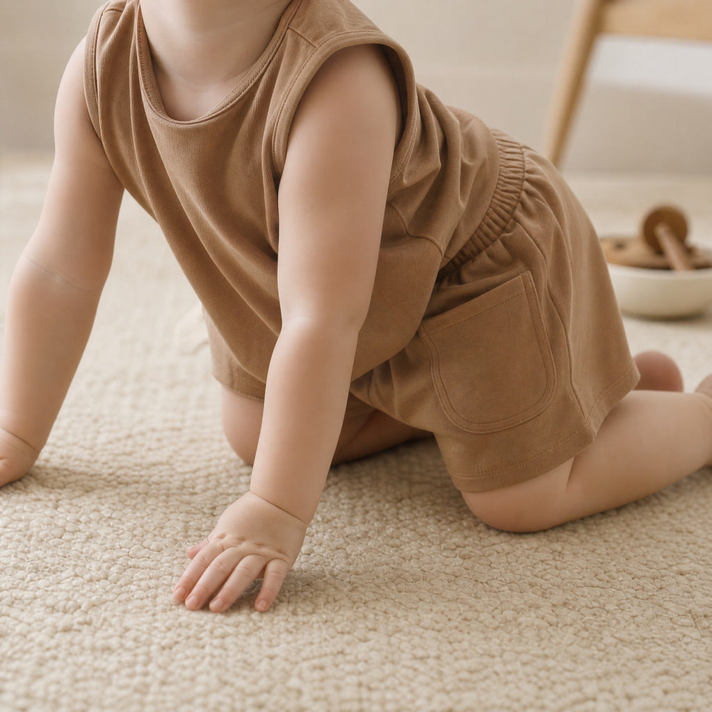 Baby Vest Shorts Set – Casual Cotton Homewear for Newborn Boys Girls
