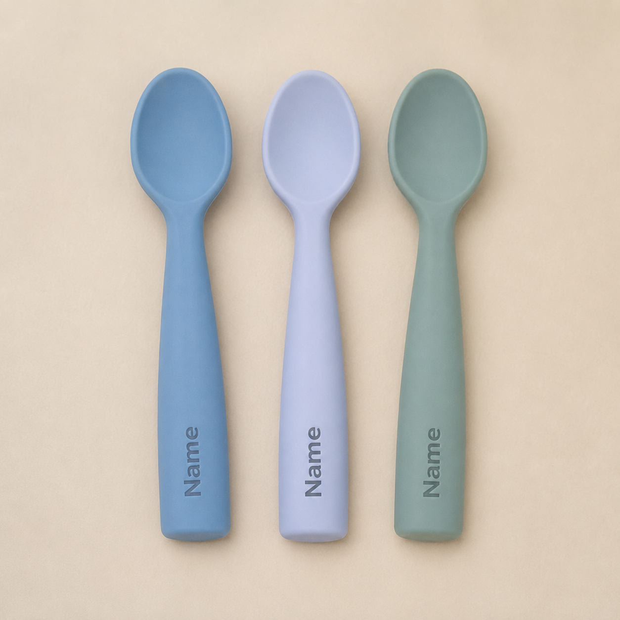 Personalized Silicone Baby Spoon – Custom Name Soft Weaning Spoon for Infants