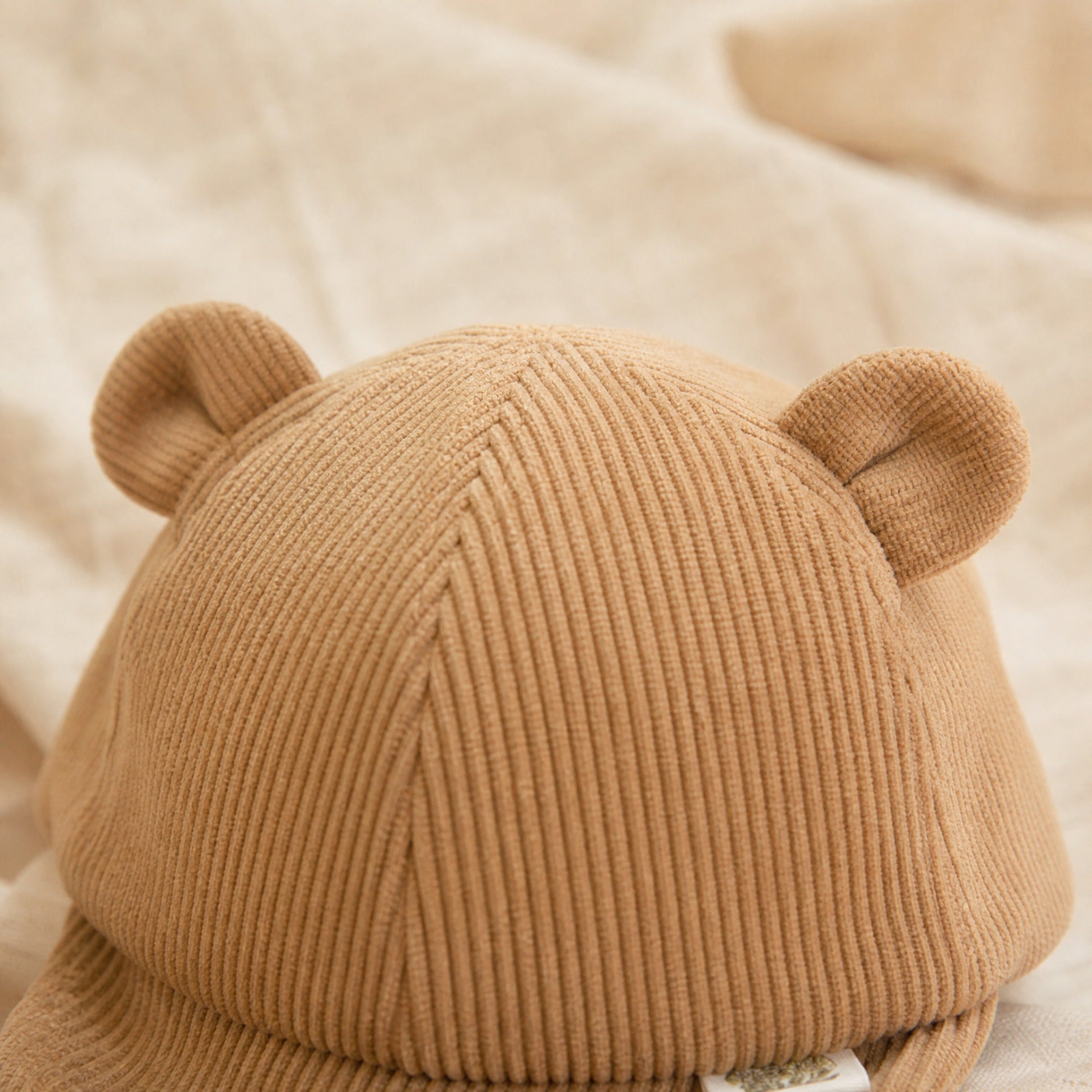 Corduroy Baby Baseball Cap – Bear Ear Hat Toddler Sun Hat Newborn Gift