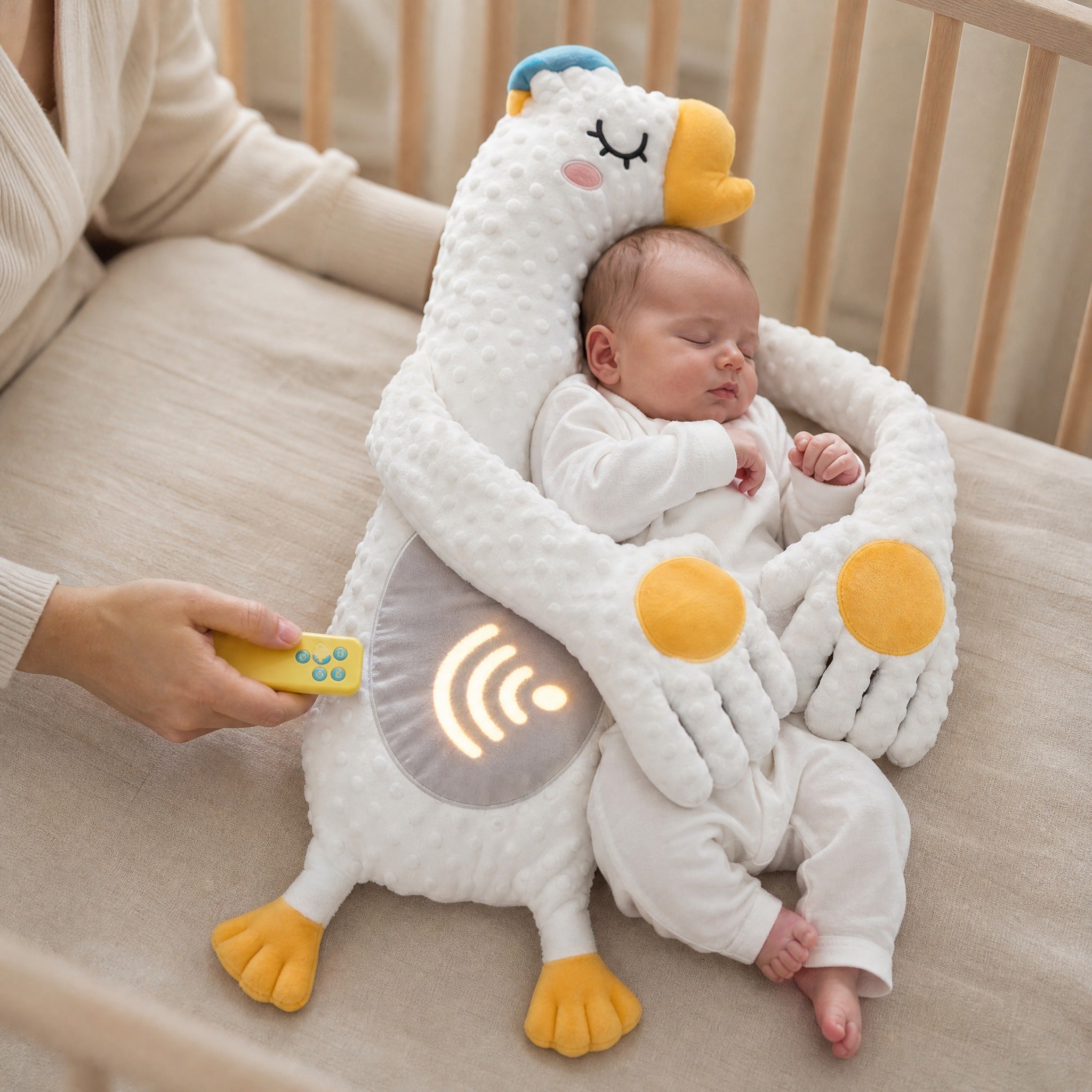 Baby Soothing Pillow – Patting Doll with Electric Palm for Newborn Sleep Aid