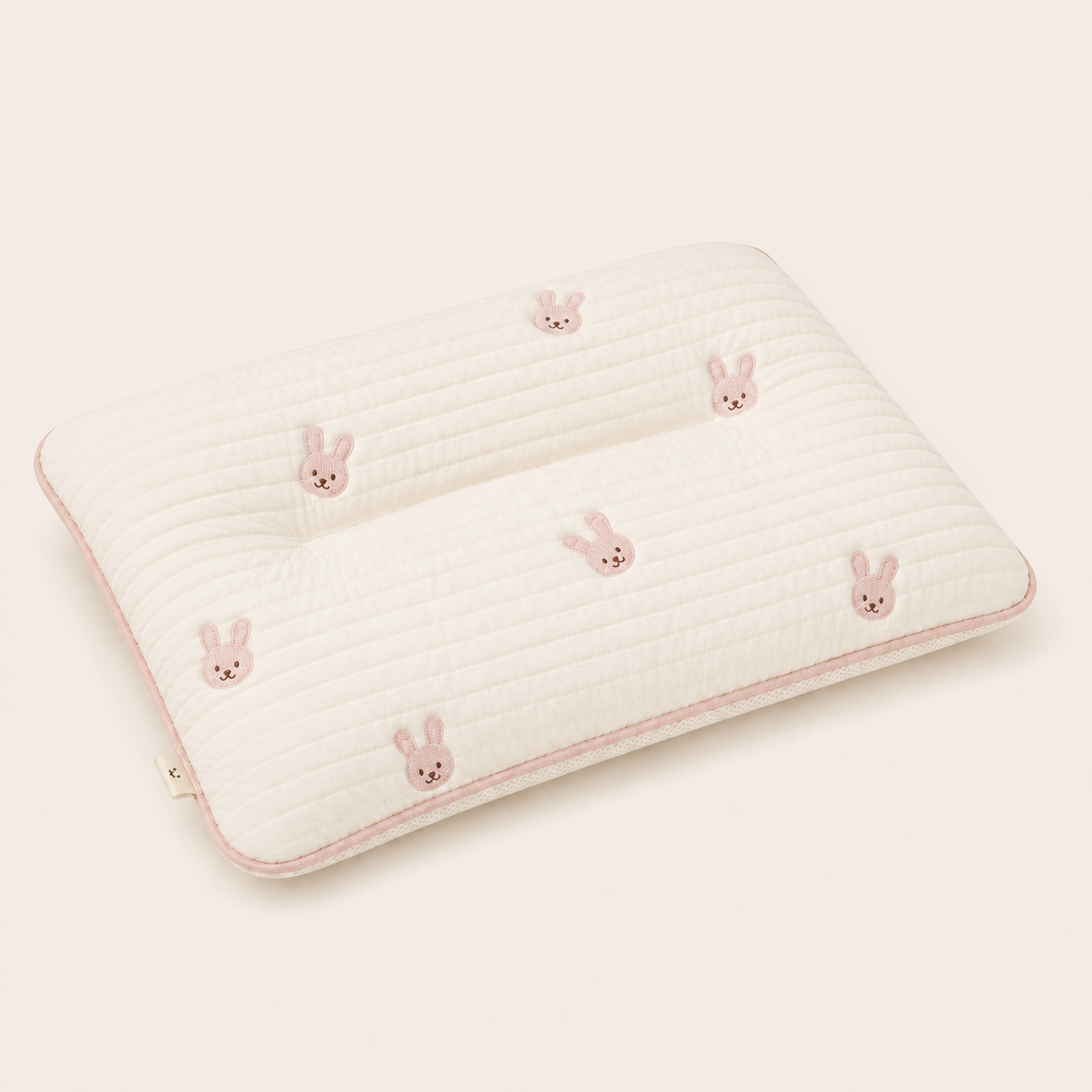 Cotton Embroidery Baby Pillow – Breathable Newborn Head Protector for Nursery Bedding