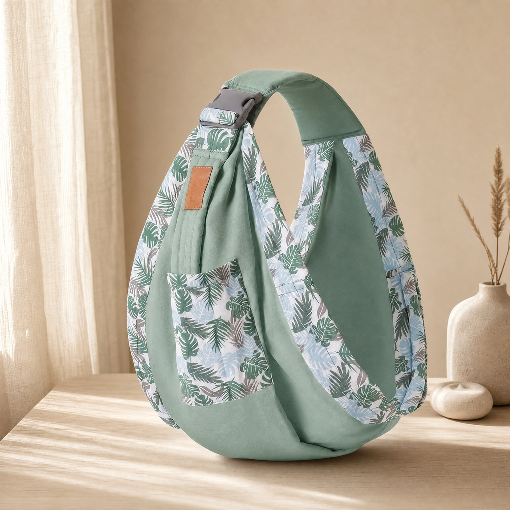 Baby Wrap Sling – Cotton Newborn Carrier, Nursing Cover, Breathable Mesh, 0–36 Months