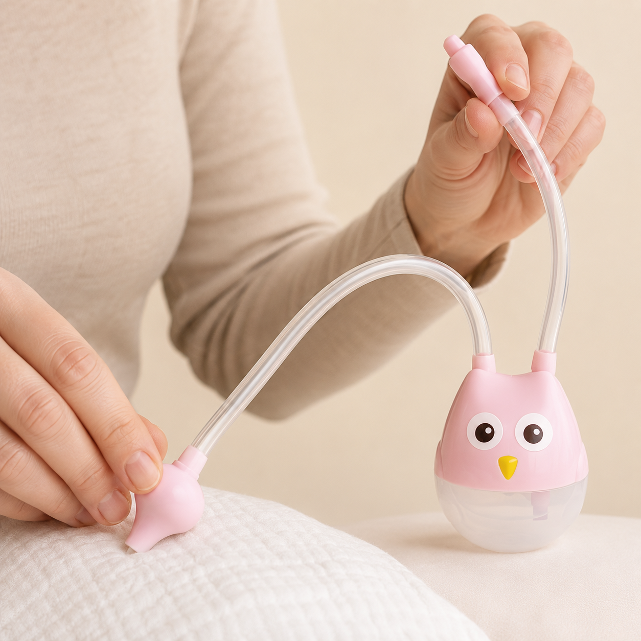 Baby Nasal Aspirator – Gentle Silicone Nose Cleaner for Newborns, Travel Health Essential
