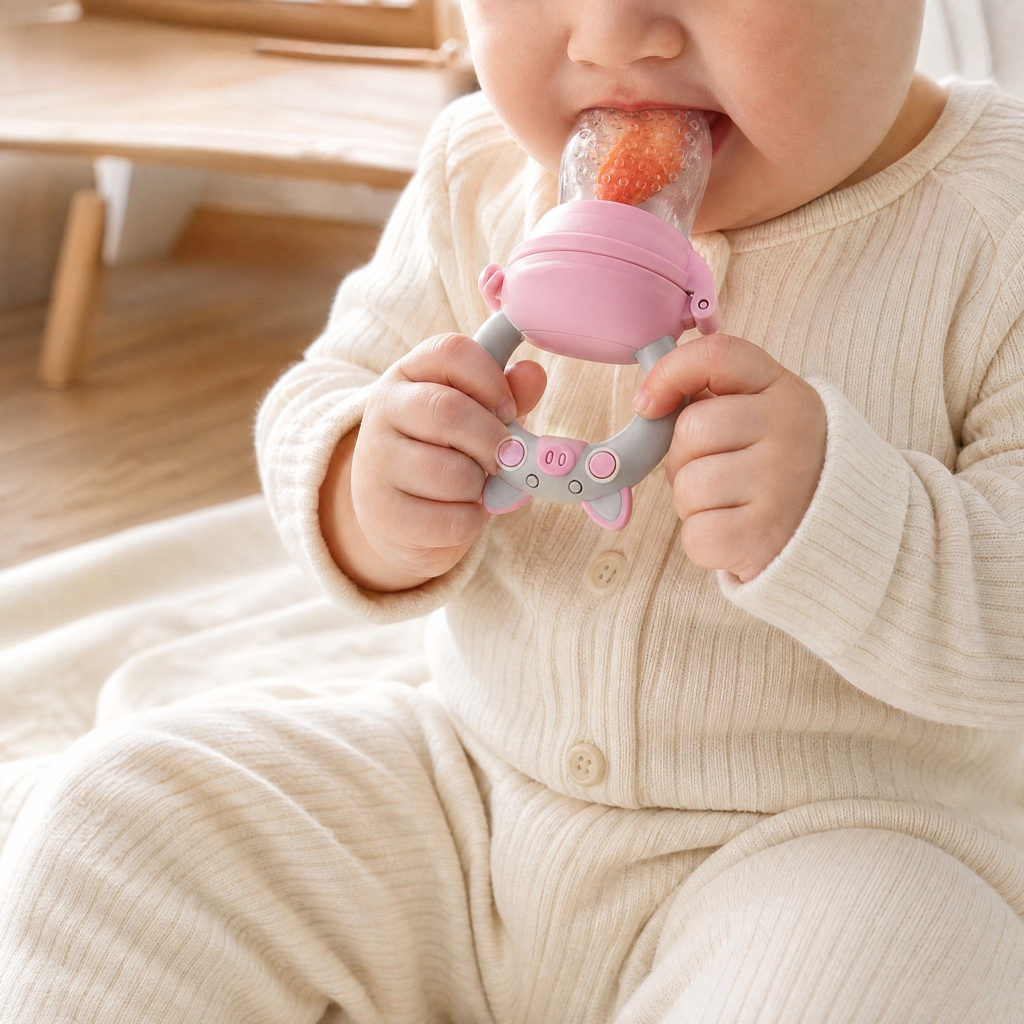Silicone Baby Fruit Feeder Pacifier – Teething Toy Set for Infants 6–36 Months