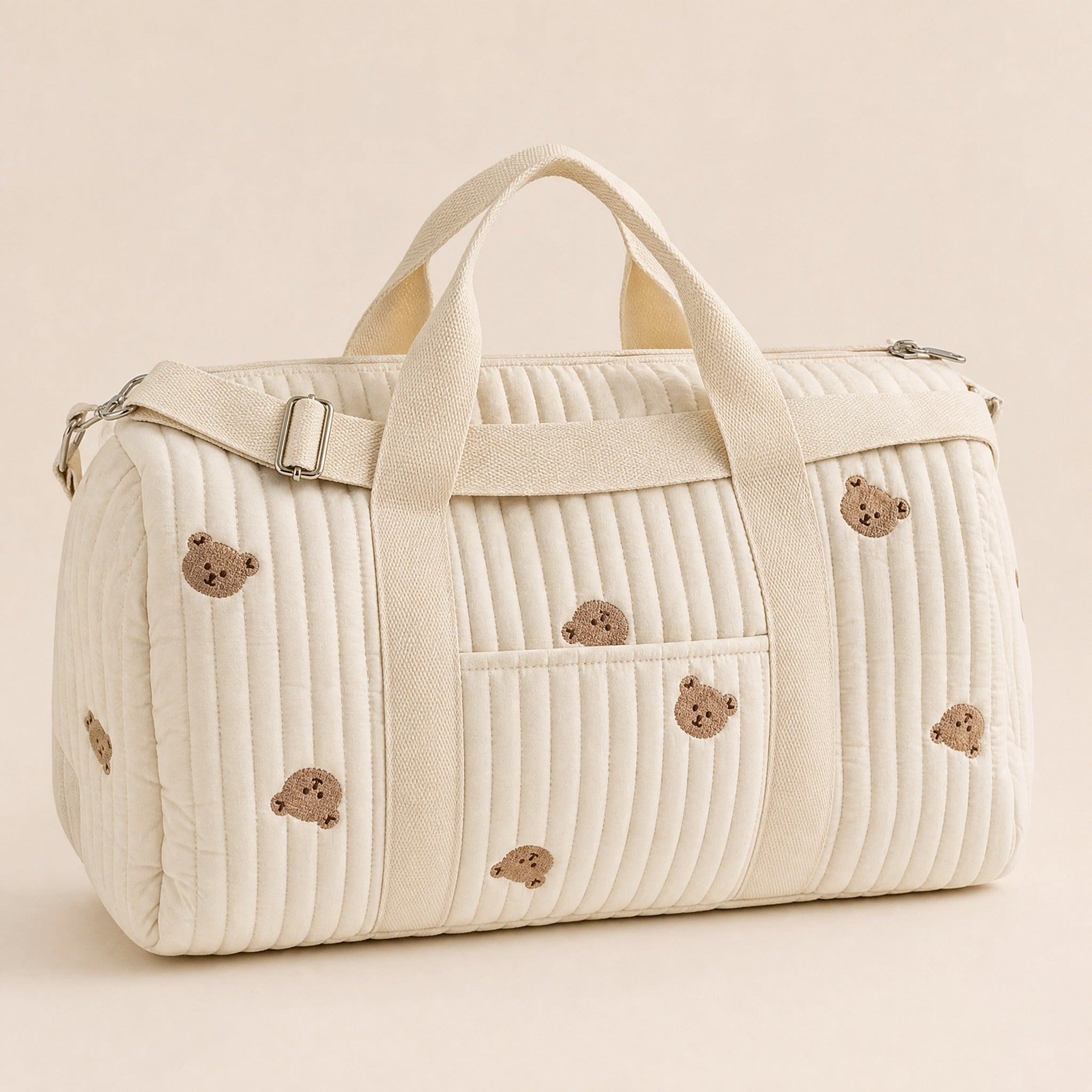 Mommy Bag Bear Maternity Diaper Bag – Quilted Large Hospital Bag for Baby