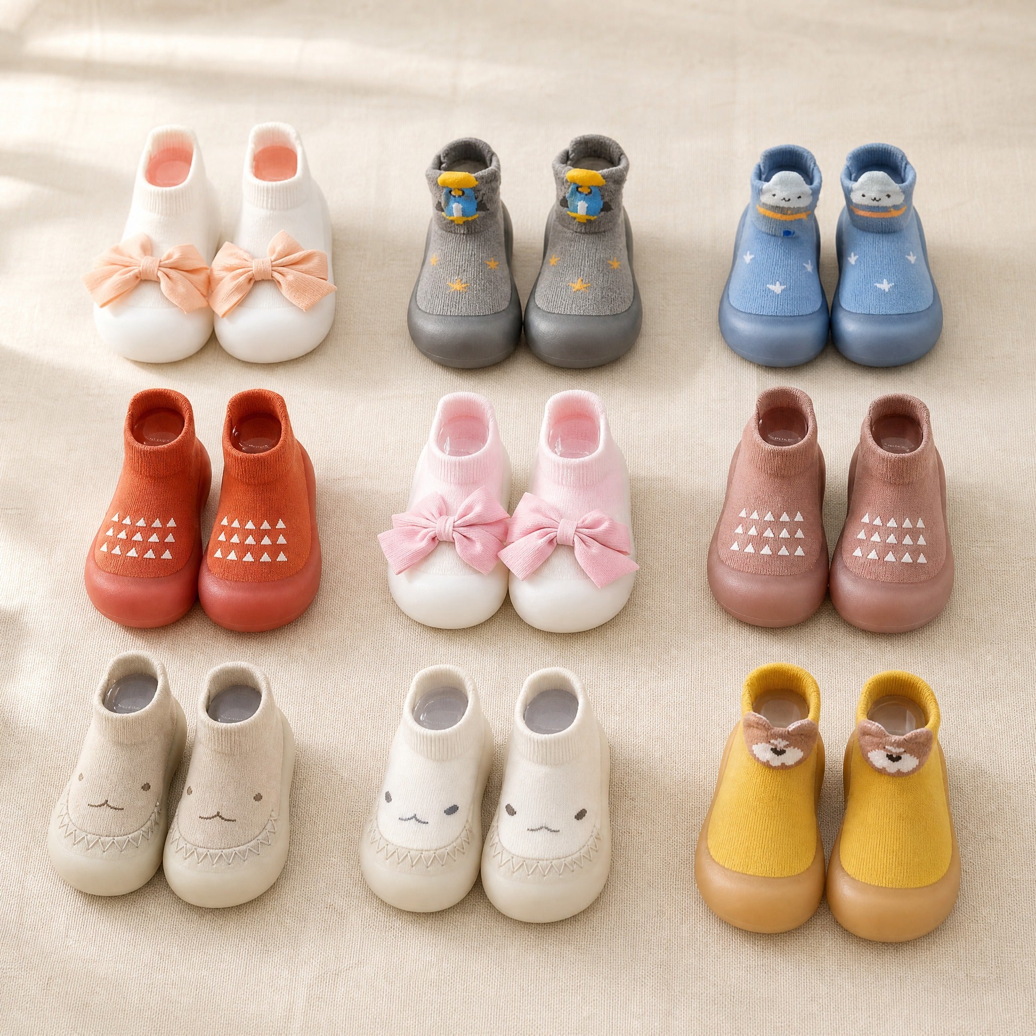 Baby Sock Shoes – Soft Sole Toddler Floor Shoes Infant First Walker Booties
