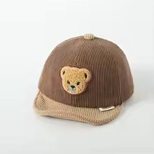 Corduroy Baby Baseball Cap – Bear Ear Hat Toddler Sun Hat Newborn Gift