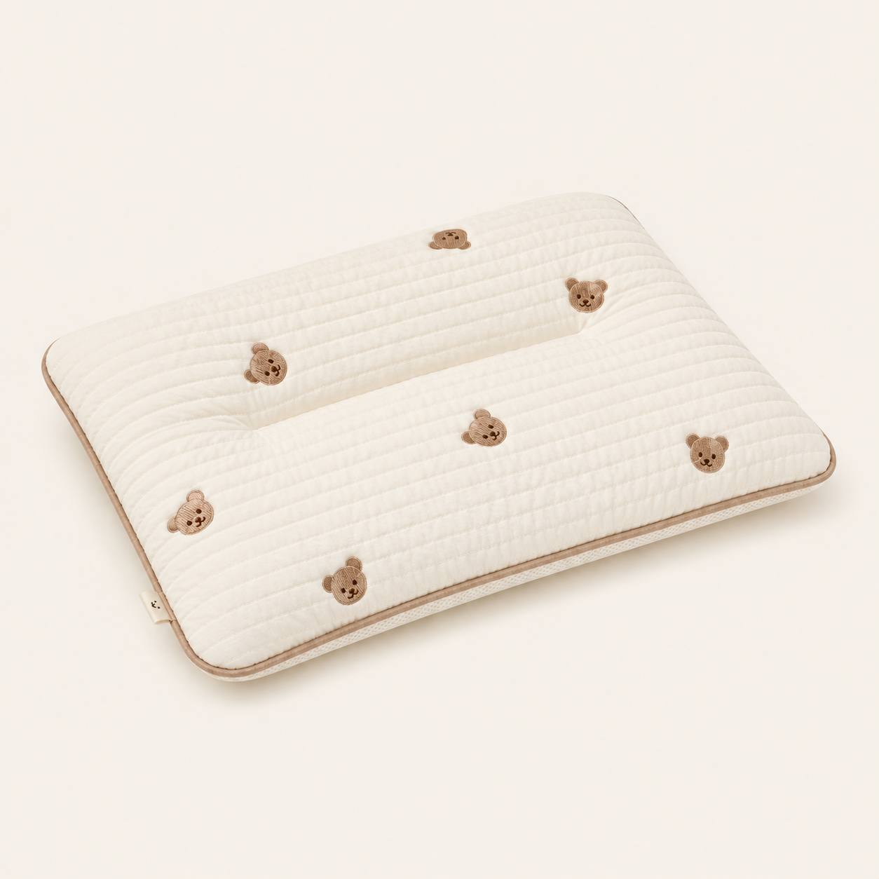 Cotton Embroidery Baby Pillow – Breathable Newborn Head Protector for Nursery Bedding