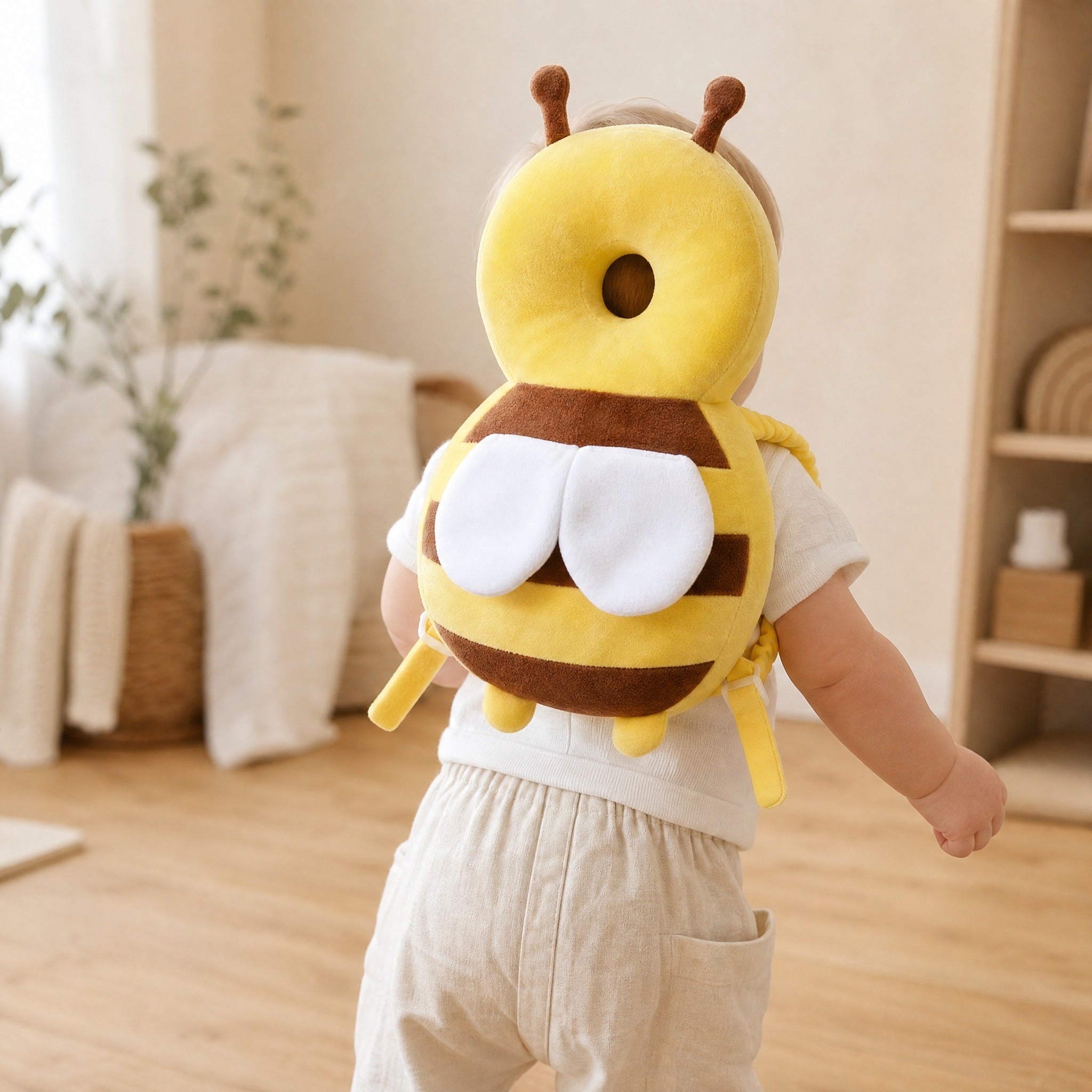 Baby Head Protection Pillow – Bee Backpack Cushion for Crawling and Walking