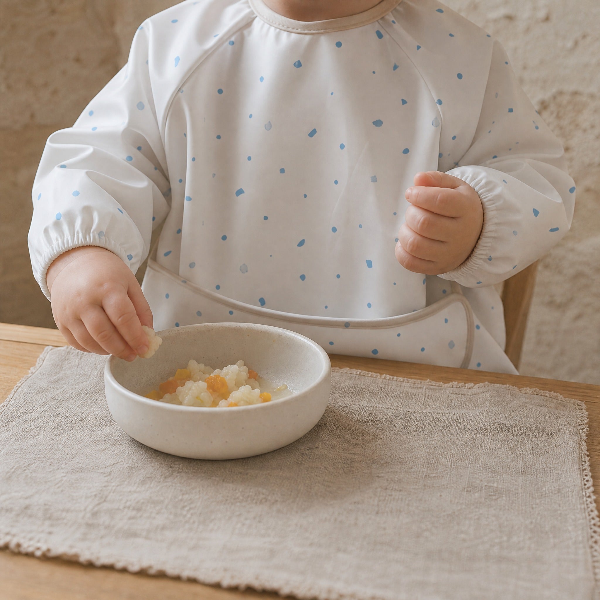Long Sleeve Baby Bib – Waterproof Feeding Coverall, Washable, Easy Clean