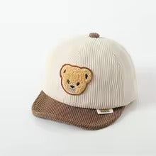 Corduroy Baby Baseball Cap – Bear Ear Hat Toddler Sun Hat Newborn Gift
