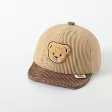 Corduroy Baby Baseball Cap – Bear Ear Hat Toddler Sun Hat Newborn Gift