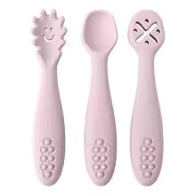 Baby Weaning Spoon Set – Soft Silicone Toddler Cutlery for Self-Feeding, 3-Piece