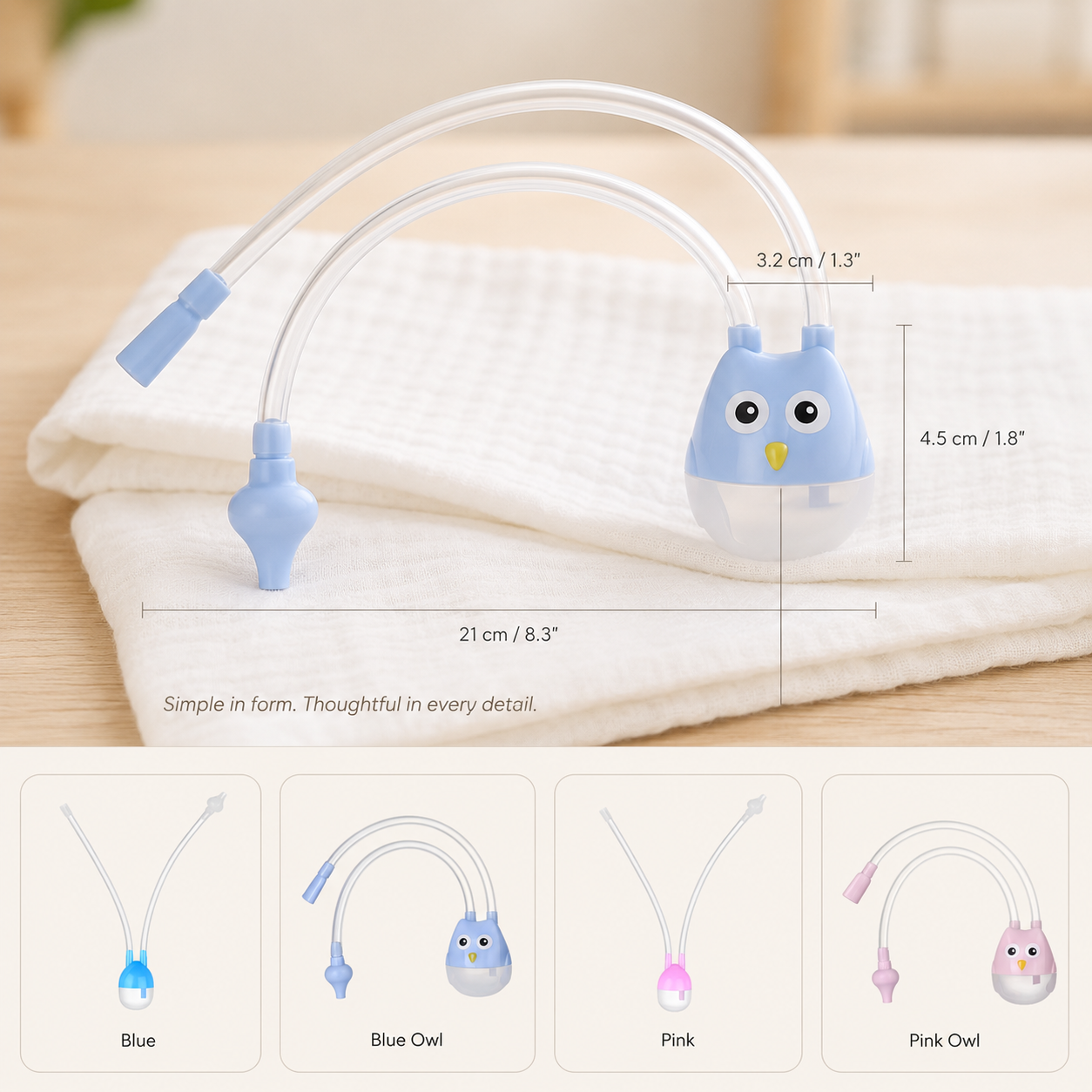 Baby Nasal Aspirator – Gentle Silicone Nose Cleaner for Newborns, Travel Health Essential