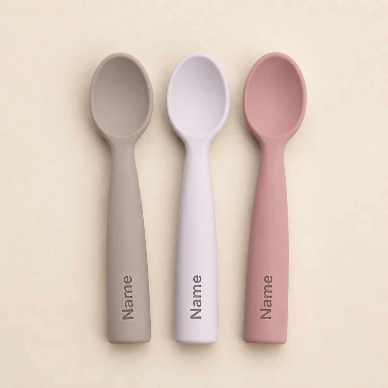 Personalized Silicone Baby Spoon – Custom Name Soft Weaning Spoon for Infants