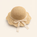 Baby Girl Straw Hat – Lace Bow Sun Hat for Toddlers, Beach & Summer