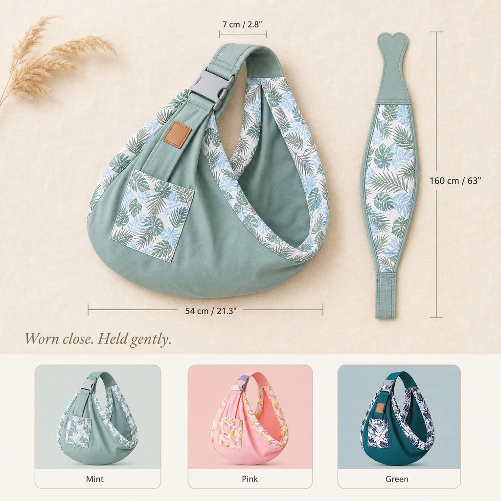 Baby Wrap Sling Carrier – Newborn Nursing Cover Dual Use Infant Carrier 0–36M
