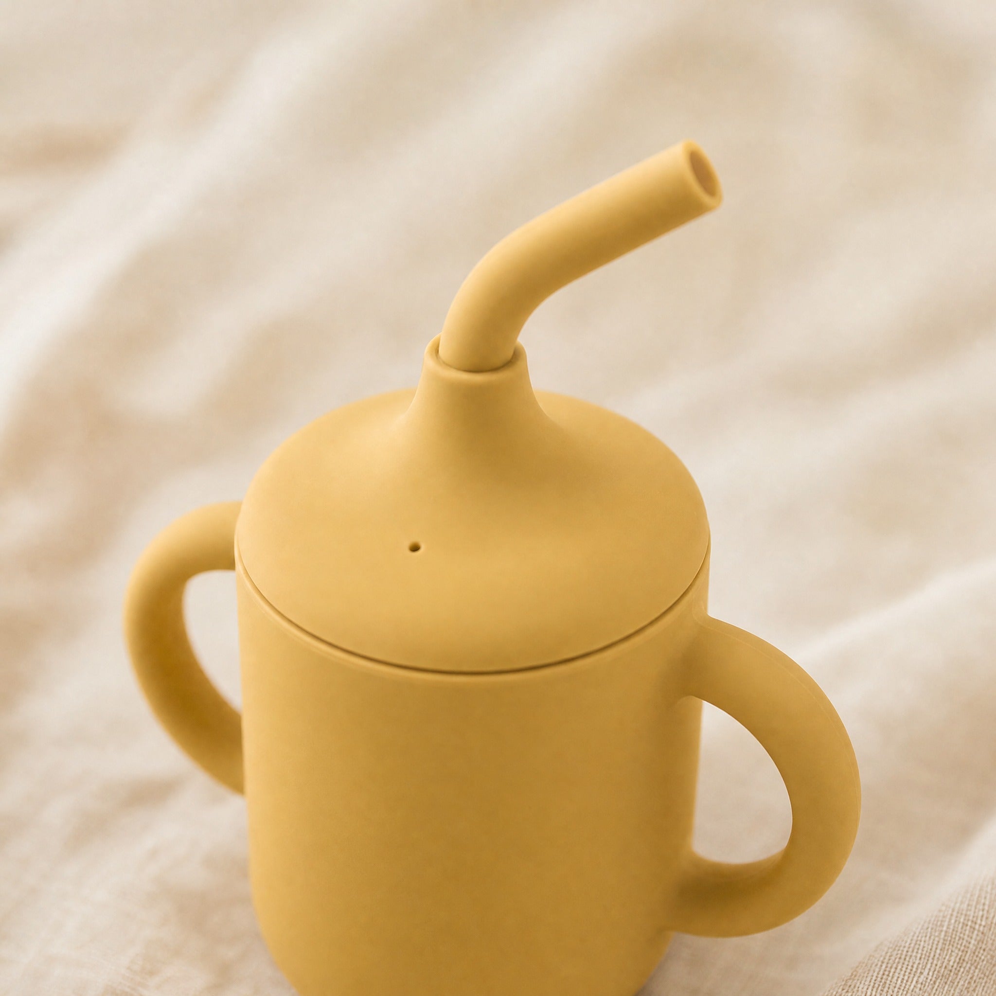 Silicone Sippy Cup with Straw – Baby Learning Cup with Dual Handles, Toddler Drinkware