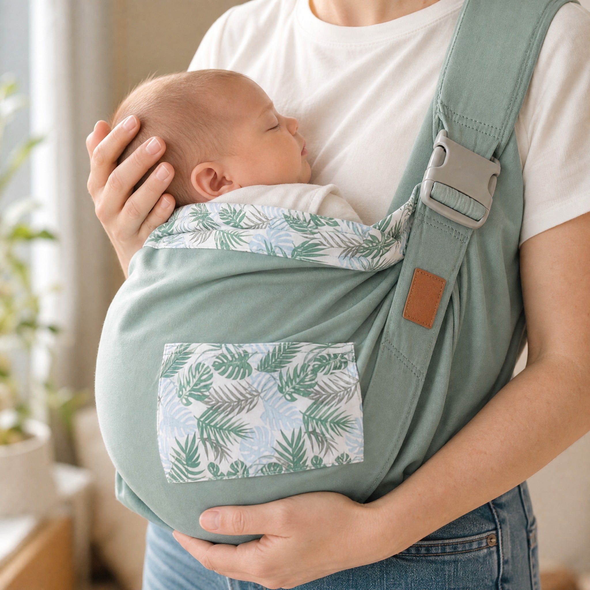 Baby Wrap Sling Carrier – Newborn Nursing Cover Dual Use Infant Carrier 0–36M