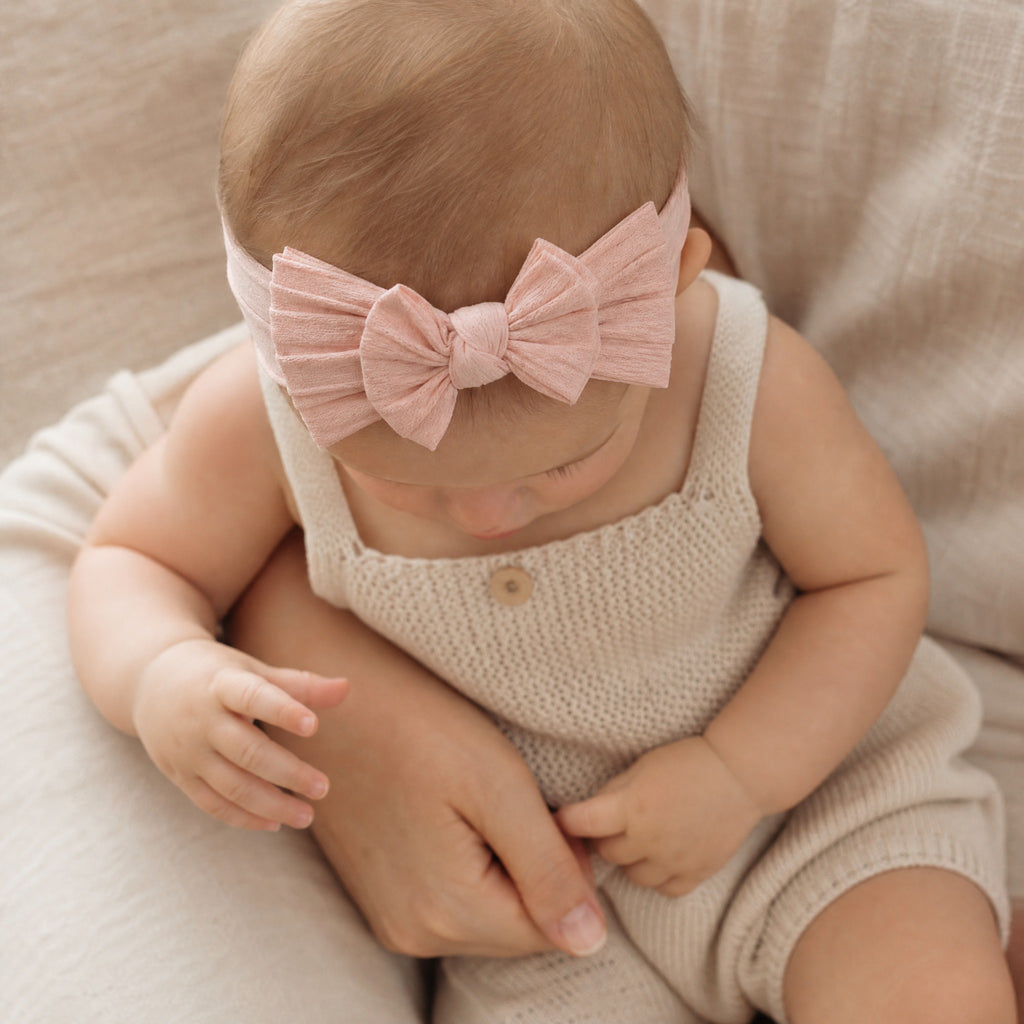 Baby Girl Bow Headbands Set of 3 – Newborn Hair Accessories Infant Gift