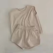 Baby Vest Shorts Set – Casual Cotton Homewear for Newborn Boys Girls
