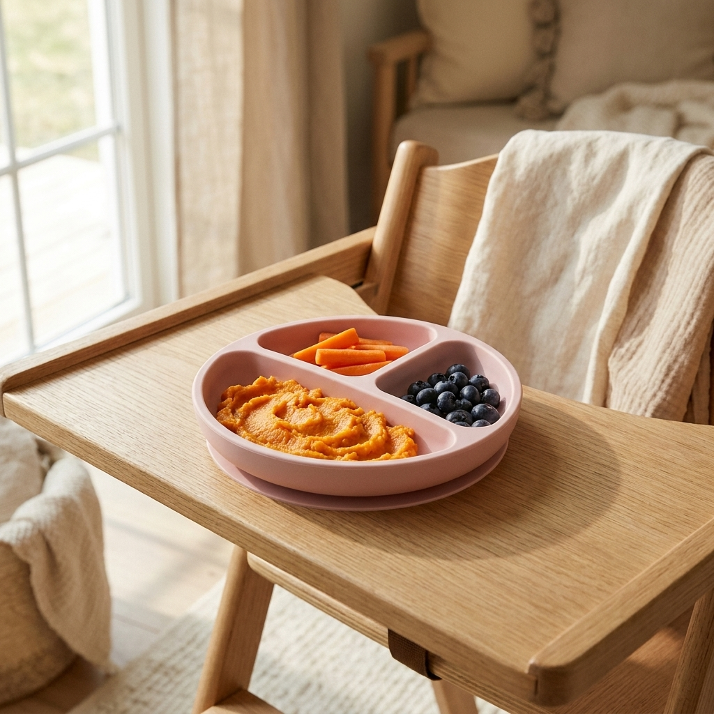 Silicone Suction Plate for Babies – BPA Free Divided Toddler Feeding Dish