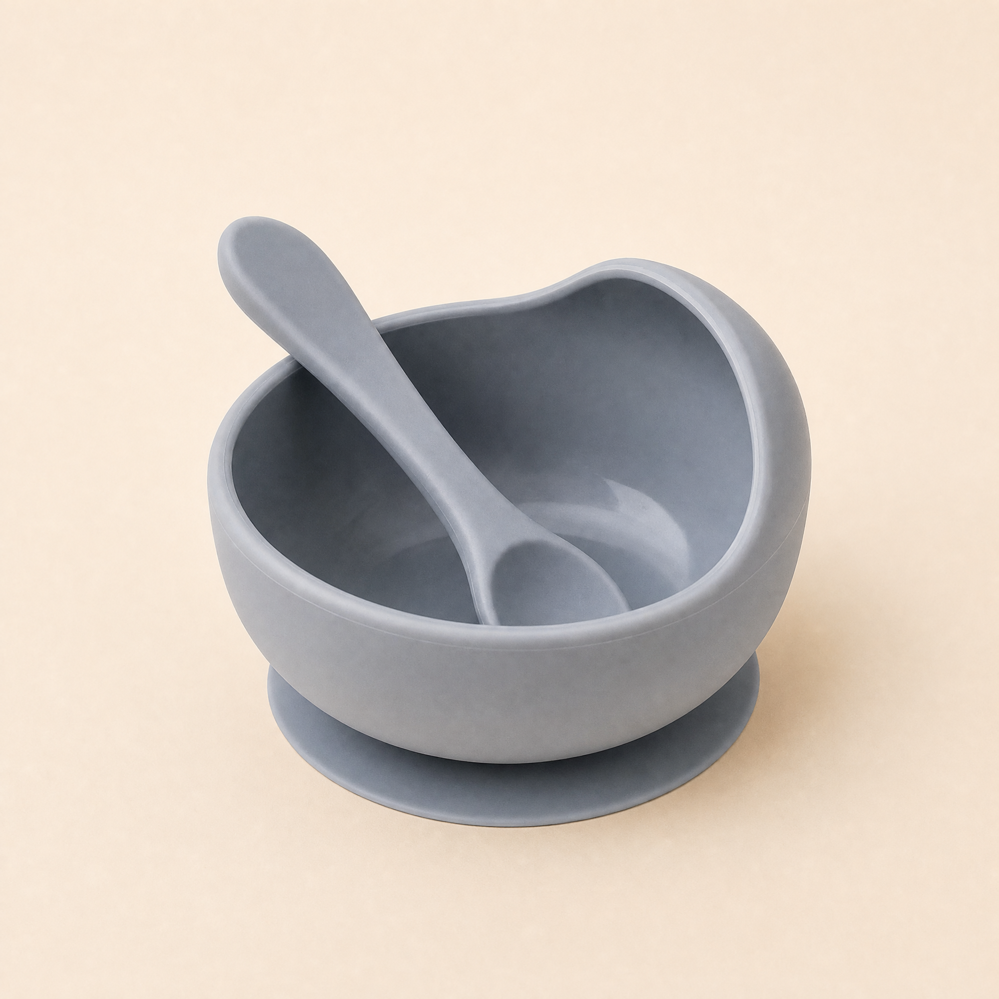 Silicone Suction Bowl and Spoon Set – Baby Weaning Feeding Tableware