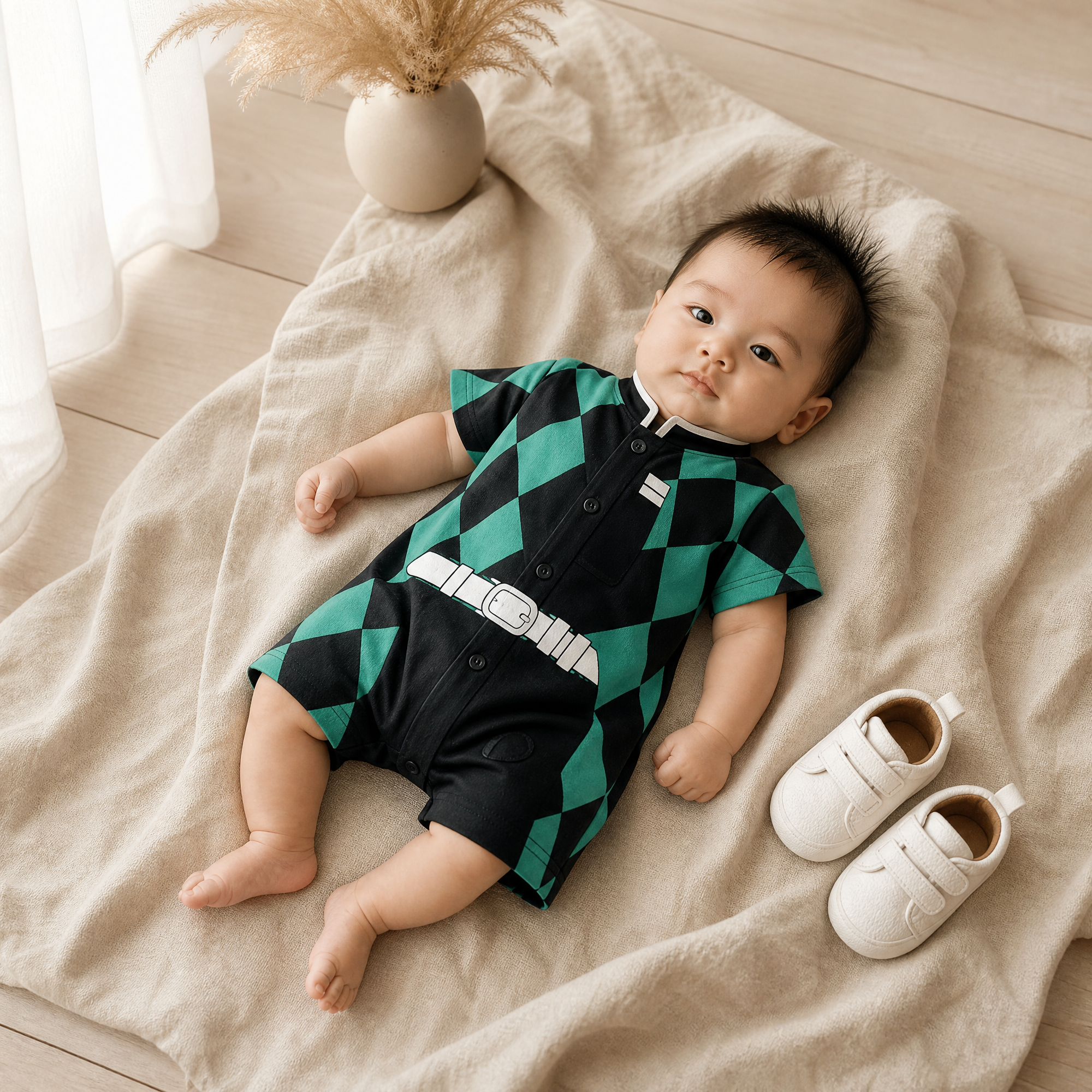 Anime Cosplay Baby Romper – Newborn Onesie Jumpsuit for Boys and Girls 0–18M
