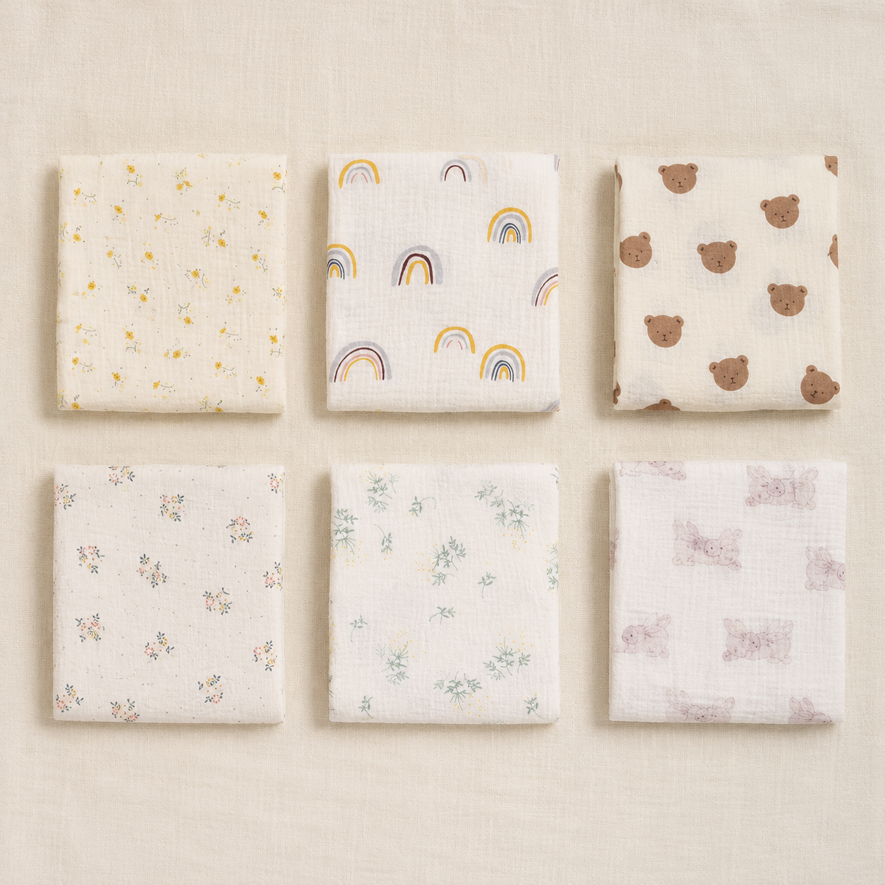 Muslin Baby Blanket – Cotton Swaddle Wrap, Newborn Receiving Blanket, Nursery Bedding