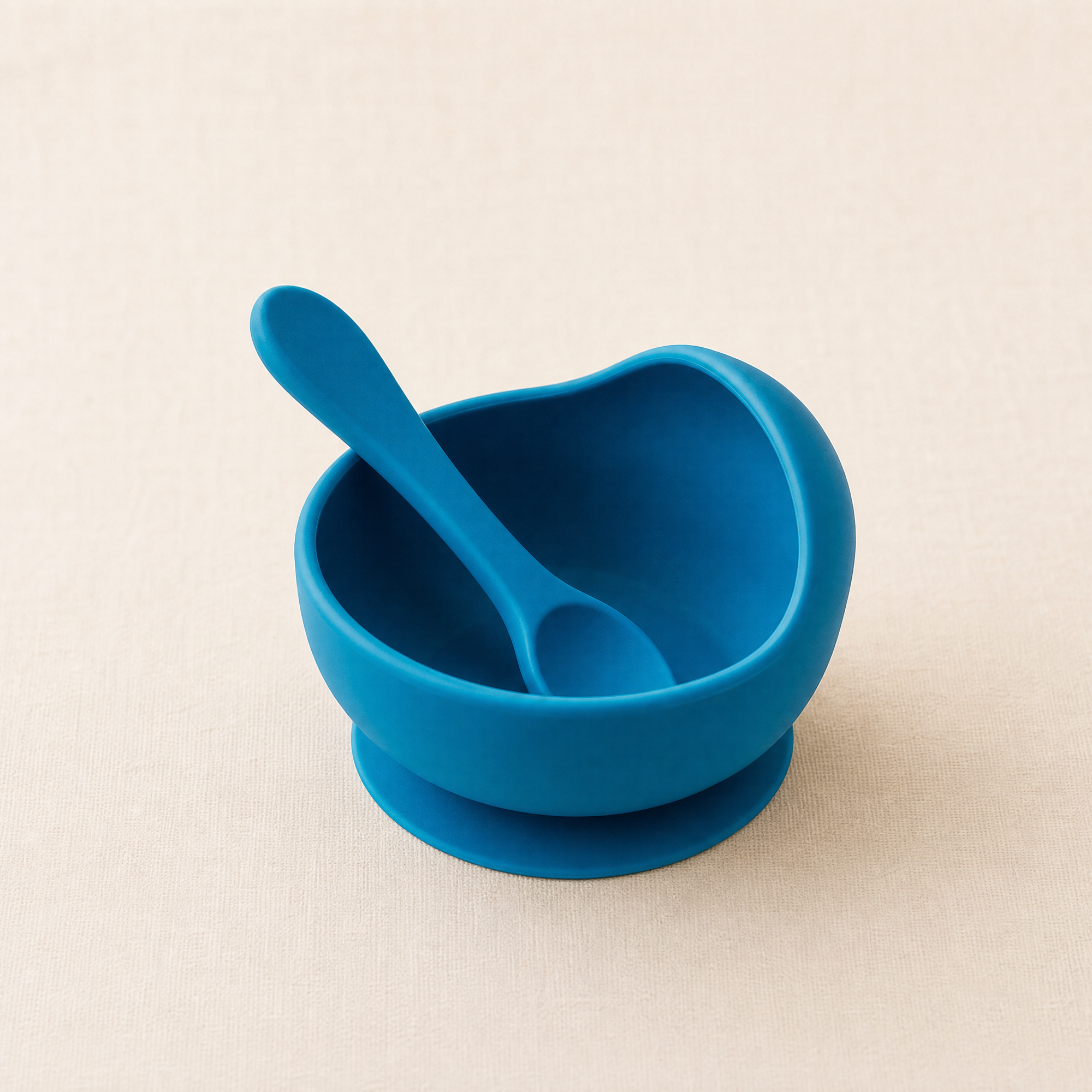 Silicone Suction Bowl and Spoon Set – Baby Weaning Feeding Tableware