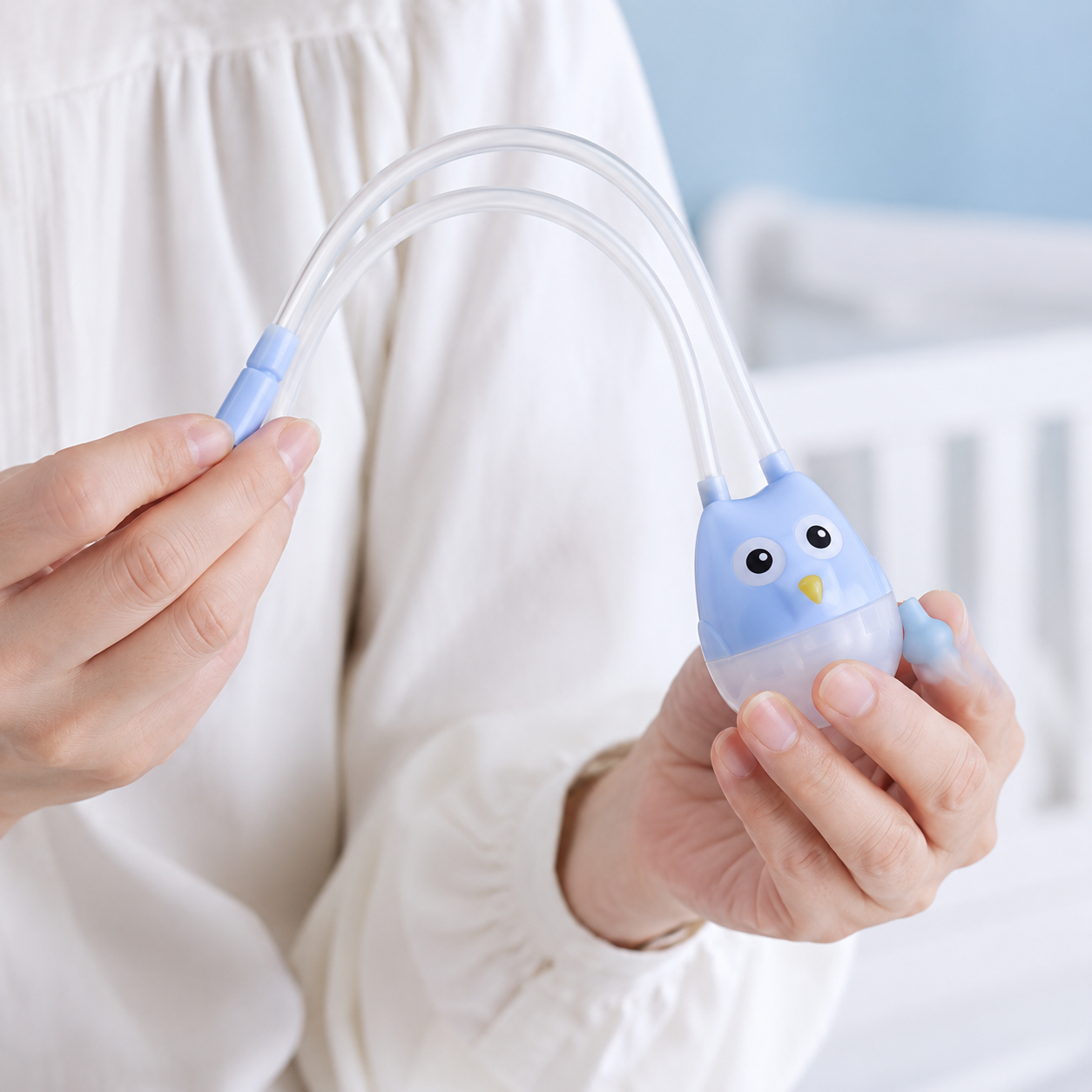 Baby Nasal Aspirator – Gentle Silicone Nose Cleaner for Newborns, Travel Health Essential