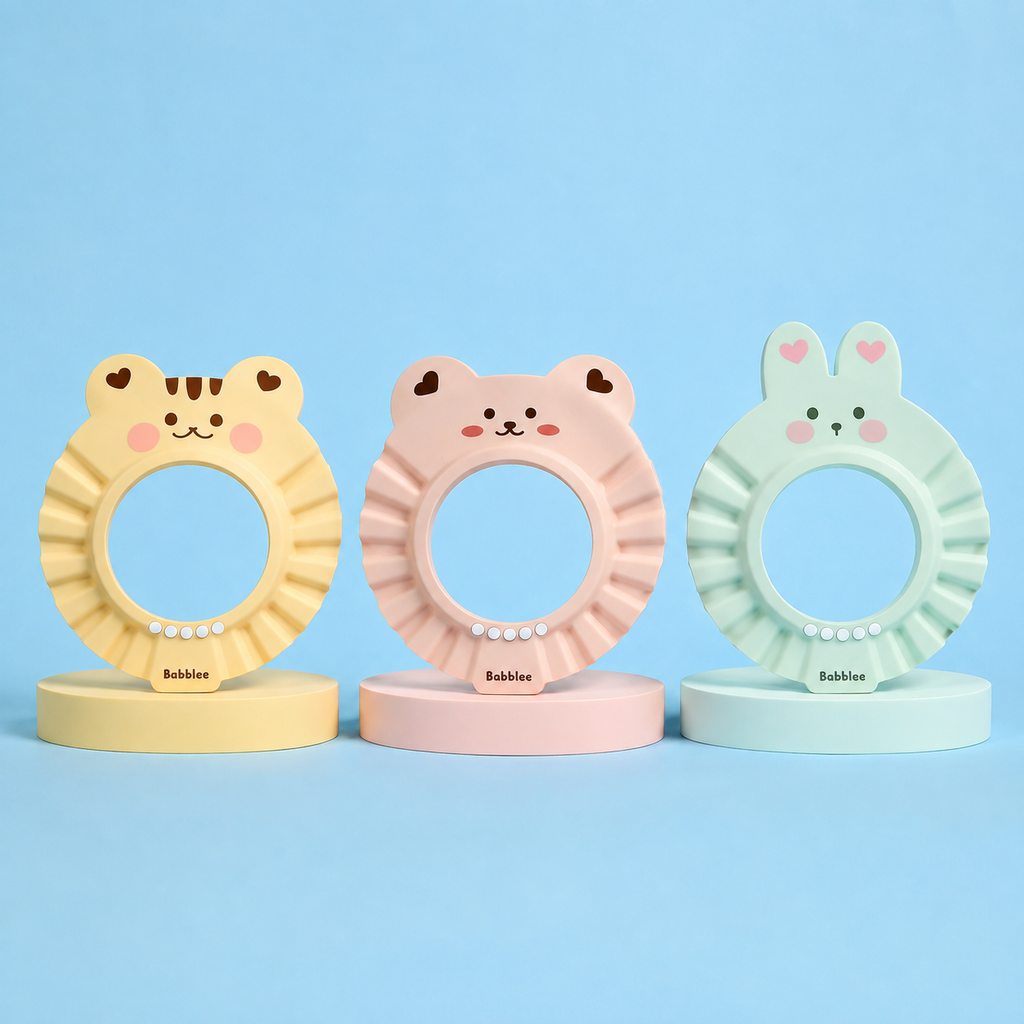 Baby Shower Cap – Adjustable Cartoon Bath Hat for Eye and Ear Protection