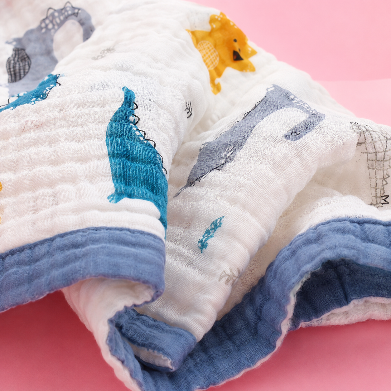 Baby Cotton Gauze Blanket – 6 Layer Soft Swaddle Wrap, Breathable Infant Bath Towel