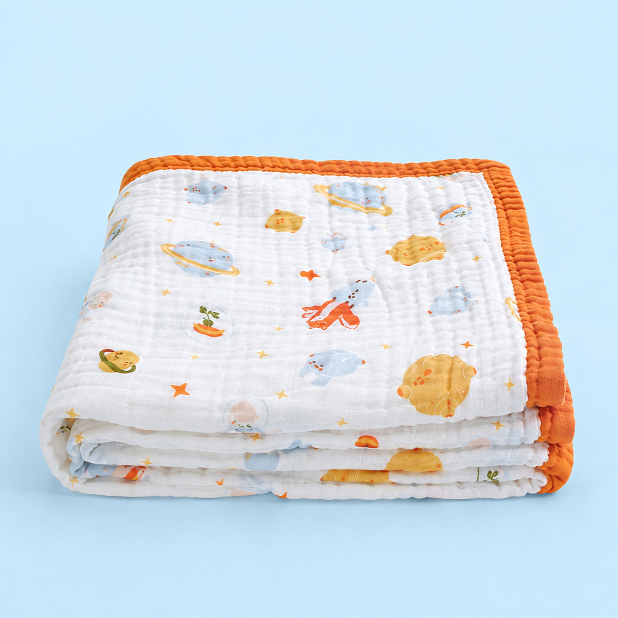 Baby Cotton Gauze Blanket – 6 Layer Soft Swaddle Wrap, Breathable Infant Bath Towel