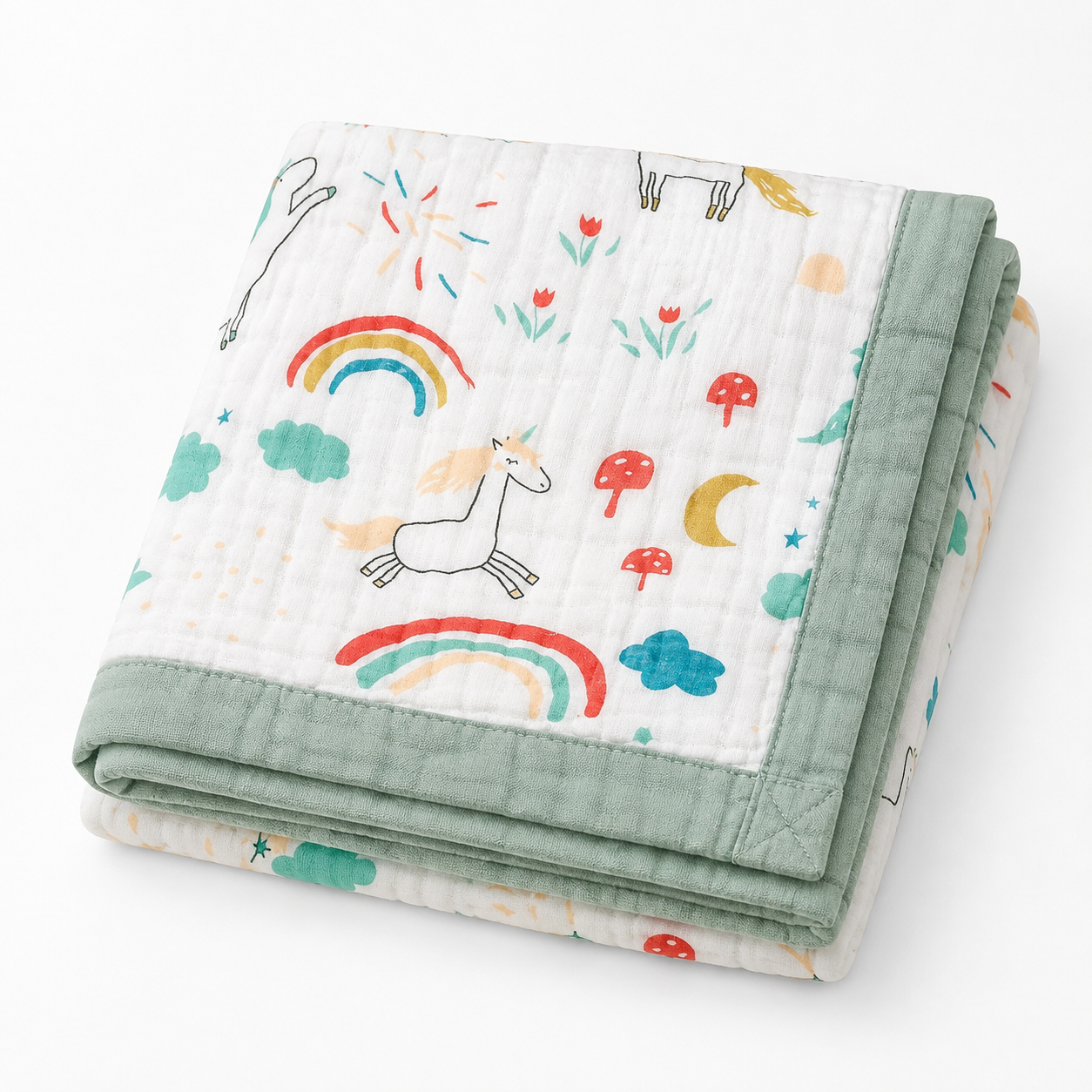 Baby Cotton Gauze Blanket – 6 Layer Soft Swaddle Wrap, Breathable Infant Bath Towel
