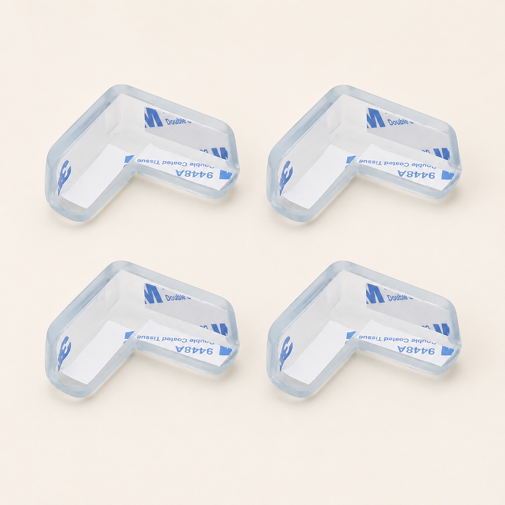 Clear Corner Protectors for Baby Safety – Transparent Furniture Edge Guards with Adhesive for Childproofing Tables