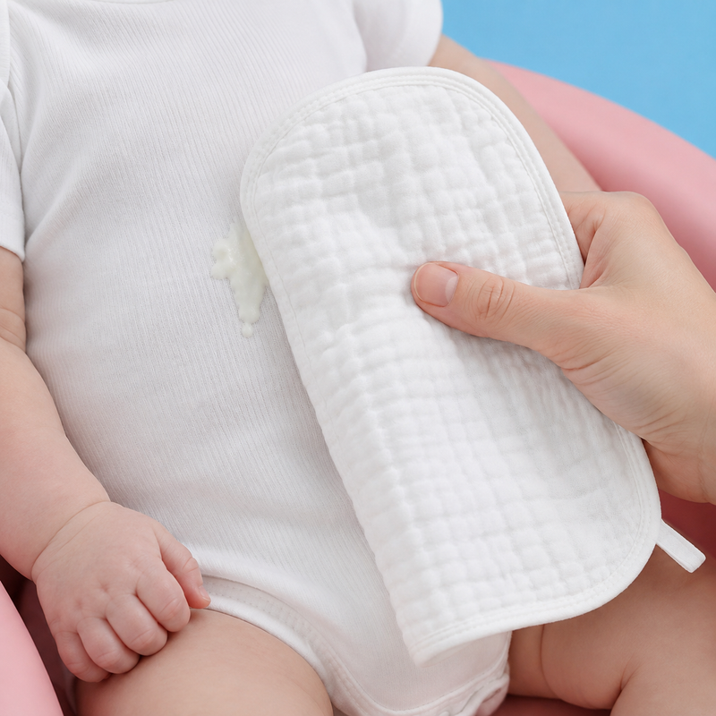 Large Muslin Burp Cloths – Six Layer Soft Absorbent Baby Washcloths for Newborn Feeding and Spit Up