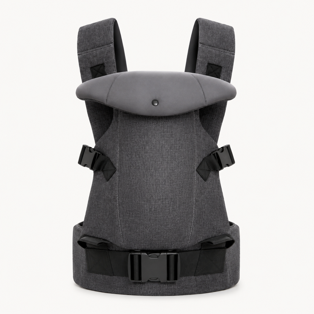 Baby Carrier with Hip Seat – Front Back Carry, Lumbar Support, All Seasons, Newborn to Toddler